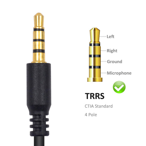 Poyiccot 3.5mm Headphone Splitter, 1 to 6 Ways 3.5mm TRRS Male to 6 Female Cord for Earphone, Laptop, Phone