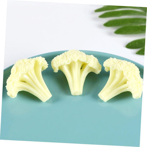 Vaguelly Fake Broccoli Slice Model Realistic Simulation Vegetable for Home Decor Photography Props and Educational Play