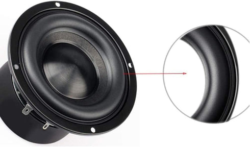 Heyiarbeit 4 Inch Speaker Rubber Edge Surround Rings, Replacement Parts for Speaker Repair or DIY (2pcs)
