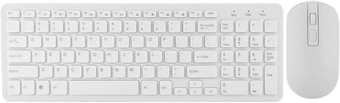Keyboard and Mouse Sets, High Sensitivity No Delay 108 Keys Multi-Functional 2.4G Keyboard Mouse Combo (White)