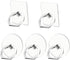 Cell Phone Ring Holder Stand (5 Pack) - Silver Transparent Kickstand with 360° Rotation for Various Phones