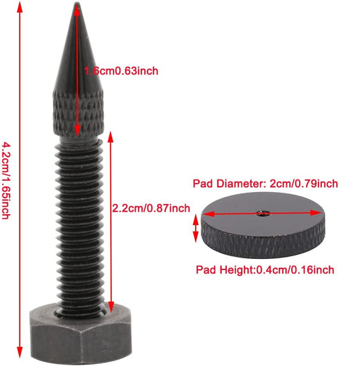 Flushbay Adjustable Speaker Isolation Spikes M6 Black - 4 Pack Floor Protectors for Subwoofer, CD, DVD, Turntable
