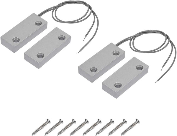 uxcell Rolling Door Contact Magnetic Reed Switch Alarm with 2 Wires for N.C. Applications (MC-52, 2 Set)