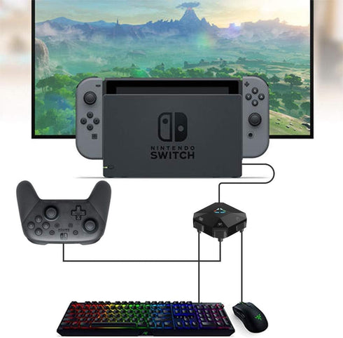 Keyboard and Mouse Converter for Nintendo Switch/PS4/PS3/Xbox One/Xbox 360, Supports Keyboard Mapping & Reset Button