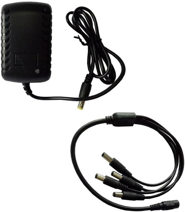 Yuarisx Security Camera Power Supply Adapter AC100-240V to DC 12V 2A 24W Converter