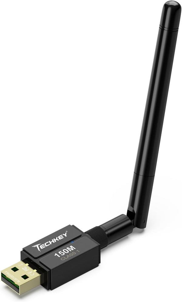 USB Bluetooth 5.4 Adapter for Desktop PC, Long Range 500FT Wireless Transfer for Headphones, Keyboard, Mouse