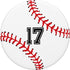 Baseball Softball Jersey Number #17 PopSockets Swappable Grip - Perfect for Baseball Player Gifts