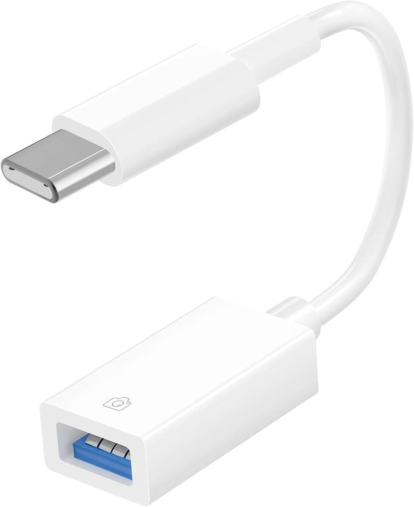 esbeecables USB C to USB Camera Adapter for iPhone15, Female USB 3.0 OTG