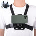 Mobile Phone Chest Mount Strap Holder, Anti-Slide Strap Mount for Phone 360 Degree Rotary for Video Recording Camera