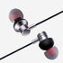 Silver Wired Earbuds Headphones with Microphone, Stereo Bass, Noise Isolation, Compatible with Smartphones, Tablets,