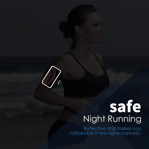 Running Armband with Earphone Bag, Cell Phone Holder for iPhone 16/15/14/13/12 Pro, Galaxy S21/S20