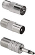 FM Antenna for Indoor Stereo Receiver, 75 Ohm FM Radio Antenna with Adapter for Bluetooth Stereo Receiver Music System,