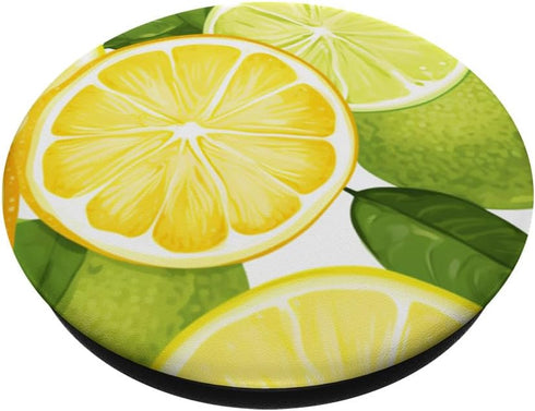 Lemon Citrus Slices Pattern Lime Citrus Love rs PopSockets Standard PopGrip