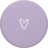 PopSockets Standard PopGrip, White Light Pastel Purple Minimalist Heart
