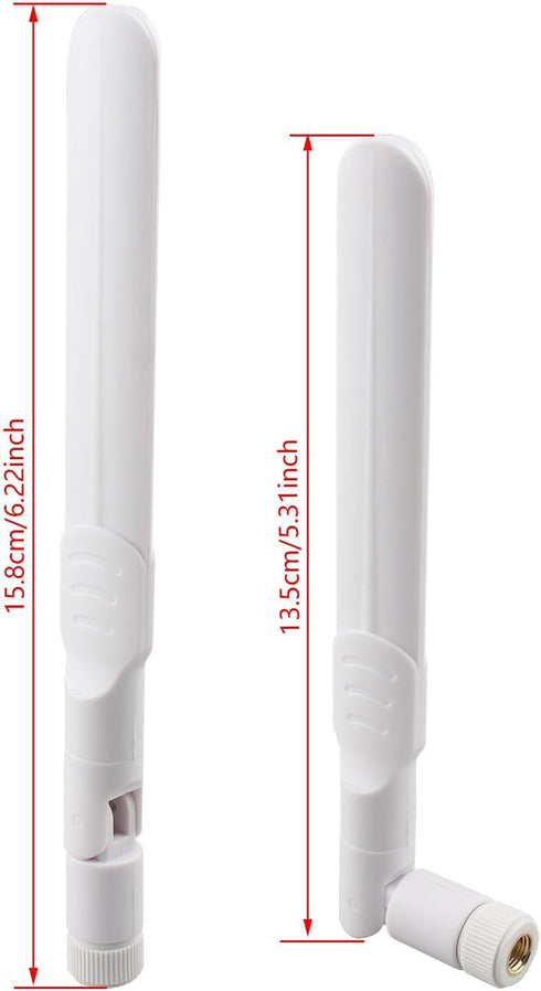 Futheda 2pcs 2.4GHz 5GHz 5.8GHz 8dBi Dual Band WiFi Aerial Antenna with MIMO RP-SMA Male Connector Compatible with SUS