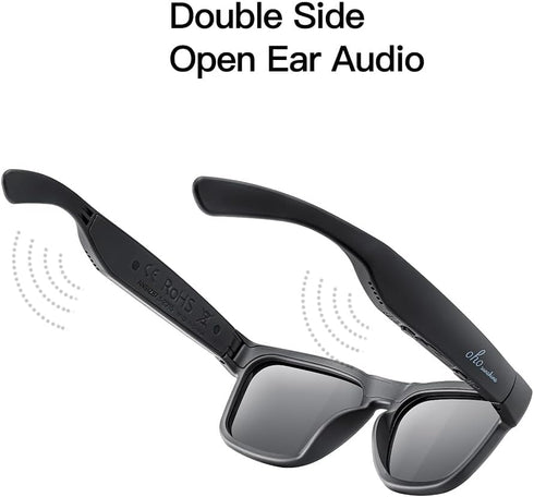 OhO Smart Glasses, Unisex Polarized Sunglasses with Bluetooth Speaker, Voice Control, Athletic/Outdoor UV Protection