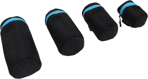 4Pcs Neoprene Waterproof DSLR Camera Lens Pouch Zipper Bag with Metal Hook for Camera Lens