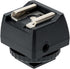 JJC Standard Hot Shoe Adapter with Extra PC Sync Connection Port for Cameras and Off-Camera Flash