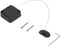 LORADAR Retractable Cable Lock with Double-Sided Adhesive, Remote Control Security Lock, Anti-Lost Rope for TV, DVD,