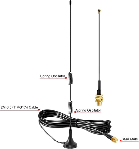 slinkdsco 915MHz ESP32 V3 915MHz 10cm (2 Sets), Meshtastic Long Range Lora Magnetic Base Antenna with SMA Male for LoRa