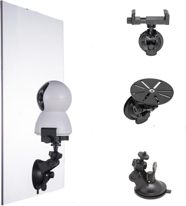 LamYHeng Window Mount for Security Camera,Rotating Suction Mount Bracket,Compatible with Universal Security Cameras