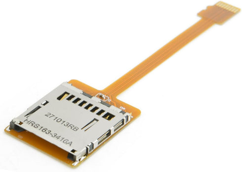 cablecc Micro SD TF Memory Card Kit Male to SD Female Extension Soft Flat FPC Cable, 10cm