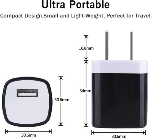 USB Charger Adapter, 1A Cube Charger Block 10PC Single Port Wall Outlet Charger USB Wall Plug Compatible iPhone 14/13/12/11 Pro Max/SE/X/8/7,Samsung Galaxy S22/S21 FE/S20/A13 5G/A52,Note 21 Ultra,Moto