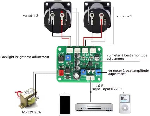 GODIYMODULES 2PCS 500UA VU Meter VU Panel Meter VU Meter Warm Back Light Recording & Audio +Cable with Driver Module,VU