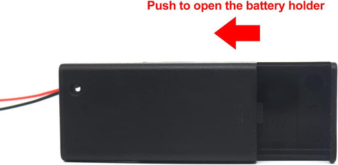 9V Battery Holder with On/Off Switch, Pack of 6, 9 Volt Battery Case with Leads