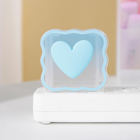 Waves Blue Heart Shape DIY 18W 20W Data Cable USB Charger Protector Line Earphone Wire Saver for iPhone XR/7/8