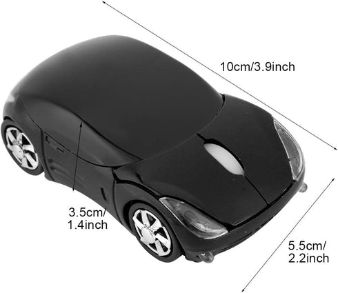 Yoidesu Wireless Mouse, 2.4G High-Precision Optical Mouse with Receiver Compartment, Mini Bluetooth Mouse (Black)