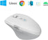 Wireless Bluetooth Mouse with Smart Flying Scroll, Ergonomic Mice, Silent Multi-Device Mouse for Computer, White