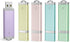 Aiibe 2GB 2G 5 Pack 2.0 2GB (5 USB Flash Drive USB Memory Stick Thumb Drives Mixed Colors: Blue Green Yellow Pink