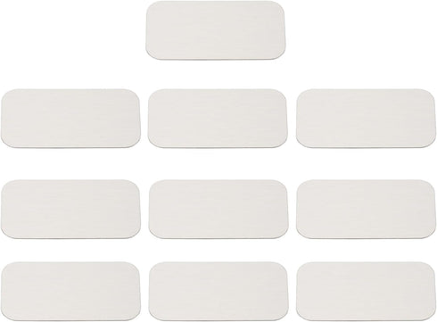 PATIKIL 22mmx41mm Metal Plate for Phone Magnet, 10pcs Rectangular Adhesive Metal Plate Replacement
