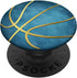 Golden Basketball on Vintage Blue PopSockets Swappable PopGrip