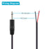 Fancasee 2 Pack Replacement 3.5mm Male Plug to Bare Wire Open End TS 2 Pole Mono 1/8" 3.5mm Plug Jack Connector Audio Cable Repair