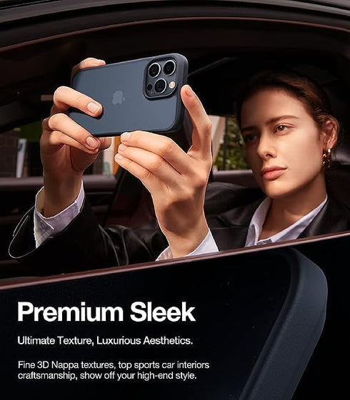 TORRAS iPhone 15 Pro Max Case, Black - Slim, Shockproof, 12FT Military Grade, Translucent Matte Anti-Scratch Cover, 6.7"