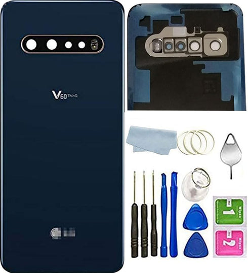 V60 ThinQ Back Glass Cover Replacement, Housing Door with Tape for LG V60 ThinQ V600 5G All Models with Tools