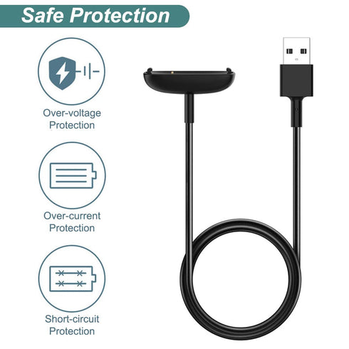 Kissmart USB Charging Cable for Fitbit Inspire 2 & Ace 3, 3.3ft Replacement Charger Cord for Fitness Tracker.