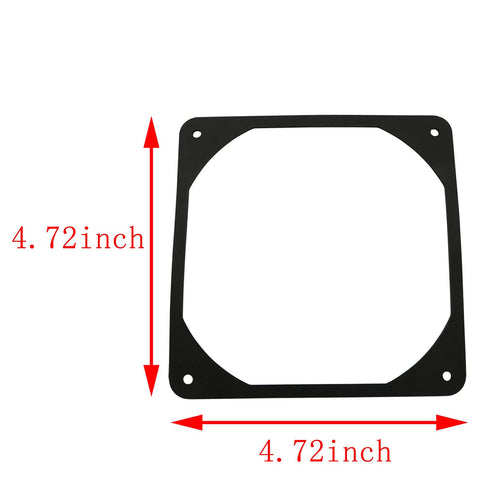 2pcs 120mm Black Antivibration Rubber Fan Gasket, 120 x 120 mm 12cm Shock Absorption Pad for Computer PC Case