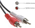 12 Feet 2 RCA Male to Male Audio Cable, 2 White/2 Red Connectors, CNE467004