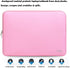 Naukay 15.6 Inch Laptop Sleeve, Resistant Neoprene Notebook Computer Pocket Case, Pink