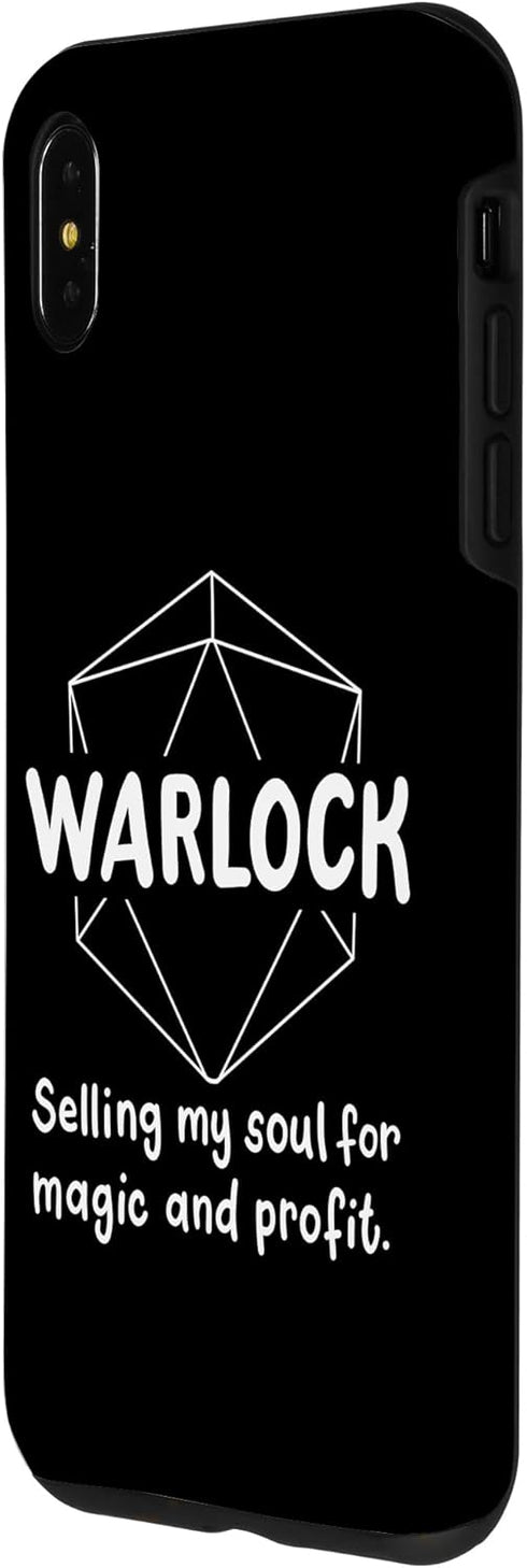 iPhone XS Max Warlock Funny Character Joke Case for Roleplaying Games RPG Gamer