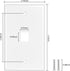 FGB 20-Pack 1-Port Keystone Wall Plate, Low-Profile Single Gang Wall Plates for RJ45, HDMI, Coax Inserts, White