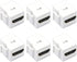 VCE 4K HDMI Keystone Jack 6-Pack, HDMI Female to Female Adapter Coupler for Keystone Wall Plate, White