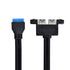 chenyang USB 3.0 Front Panel Header 19/20Pin, 1 Male to 2 USB 3.0 Female Panel Port Extension Cable with Mount Screw
