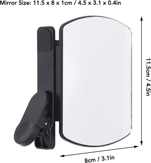 Generic Smartphone Camera Mirror Reflection Clip Kit-Mirror Effect Lens HD Glass Phone Shooting Reflection Mirror