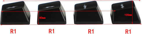 1.6mm Thickness WASD Arrow Replacement Keycaps Lightning Baby Shine Through Keycaps OEM Profile for MX Mechanical Gaming Keyboard Keycap by Mechkeeb
