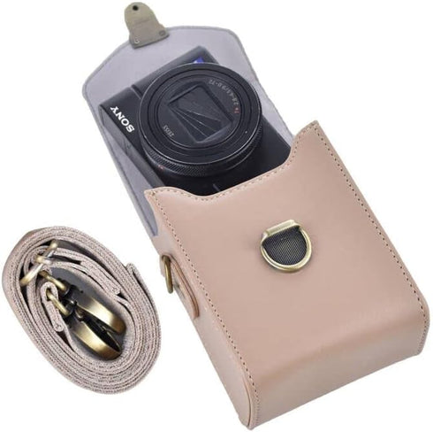 Rieibi Camera Case for Sony RX100 & HX Series, Retro Leather Case for Ricoh GR IIIx, Canon G7X II, G9X II