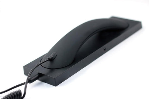 Retro Fashion Phone Handset Headset with 3.5mm Microphone, Radiation Prevention, Compatible with iPhone & Samsung.